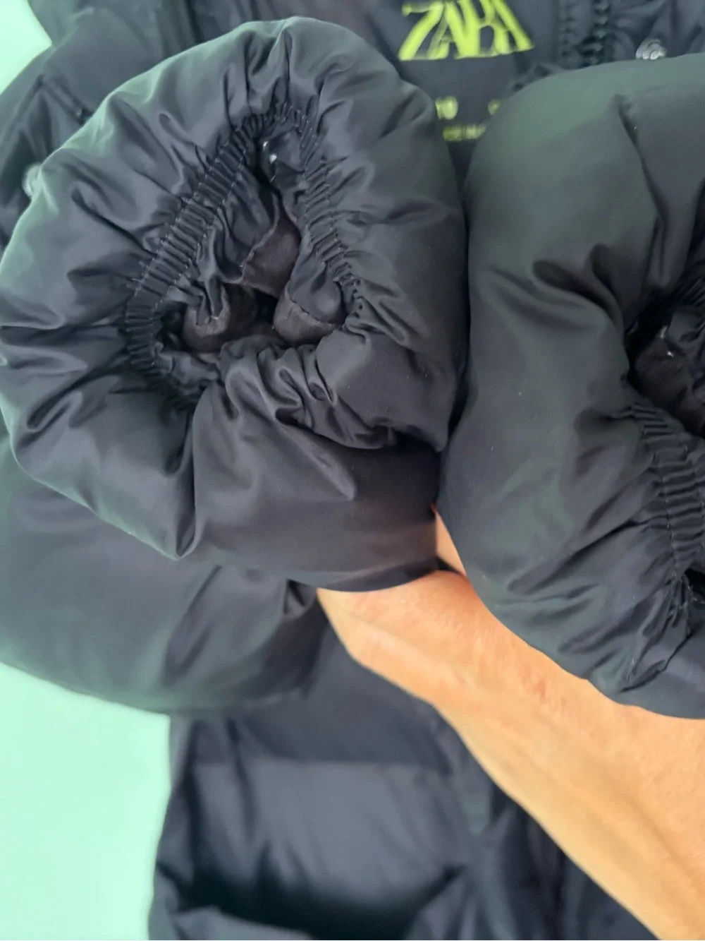 Zara Kids Black Quilted Puffer Jacket with Hood